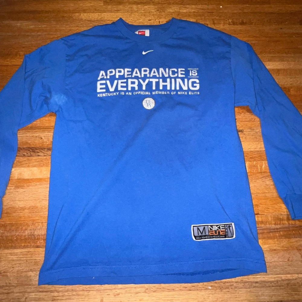 Nike Blue Long Sleeve Graphic‎ Tee